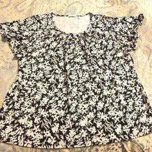 Notations black/white Blouse size 2X